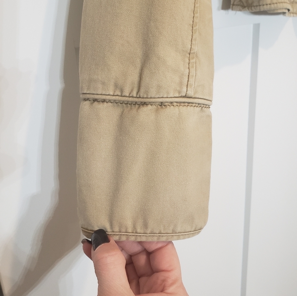 Abercrombie & Fitch Military Jacket Button Down Chest Snap Pockets Tan S… - Picture 11 of 16